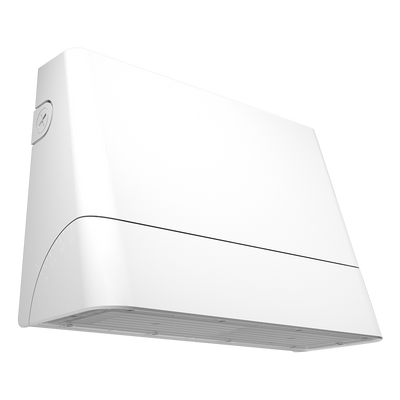 RAB Lighting SLIM22 Wall Pack Medium, 100/85/70/50W, CCT Selectable, 480V, Adjustable Optic, White, SLIM22-M-100W/480
