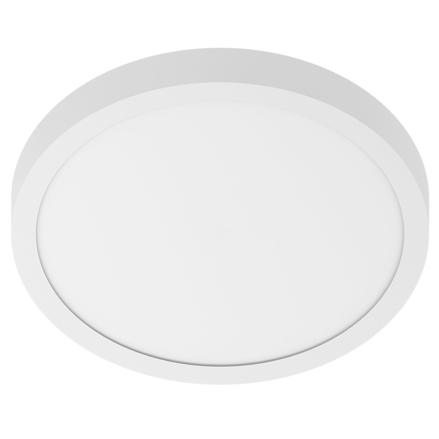 RAB Lighting SUMO 12" Round LED Surface Mount, Lightcloud Blue, SmartShift, 24W, CCT Selectable, 1,900 Lumens, 120-277V, White, SUMO12-LCB