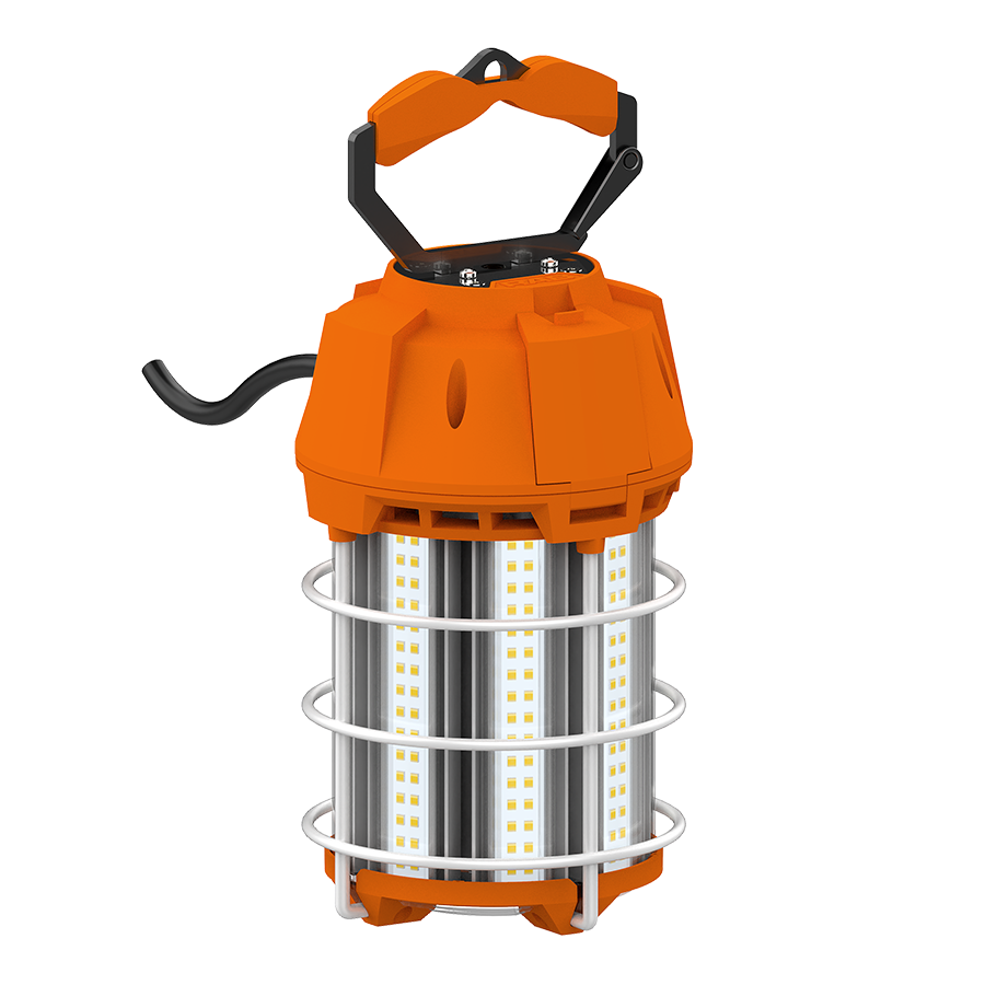 RAB Lighting 100 Watt LED HID Temporary Work Light, 5000K, 12,000 Lumens, 120V, TEMP-100-850