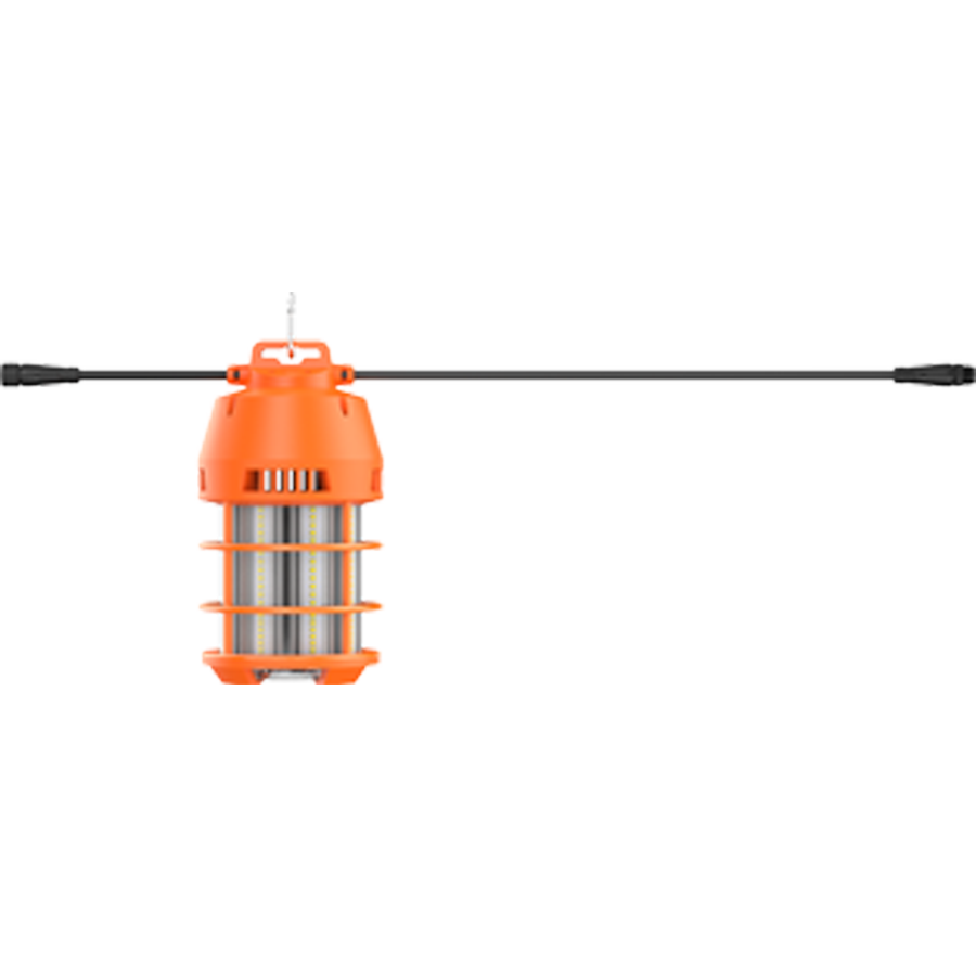 RAB Lighting TEMP34 Temporary Light, 100W, 5000K, CRI80, 6 Ft. Cable, Construction Orange, TEMP34-100