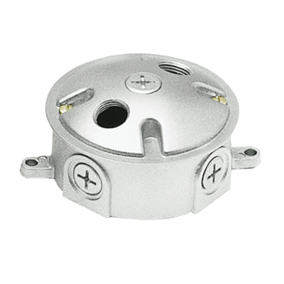 RAB Lighting Weatherproof Round Box, (3) 1/2 Inch Tap, Cover, Black, VX3B