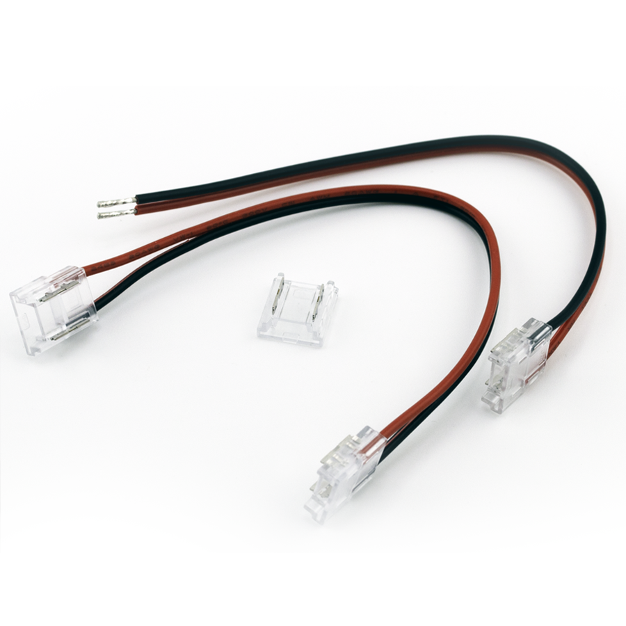RAB Lighting Tape Light Connector, 2-Pin PCB, 10mm, 15cm Wire, IP20, TIJ2/DW