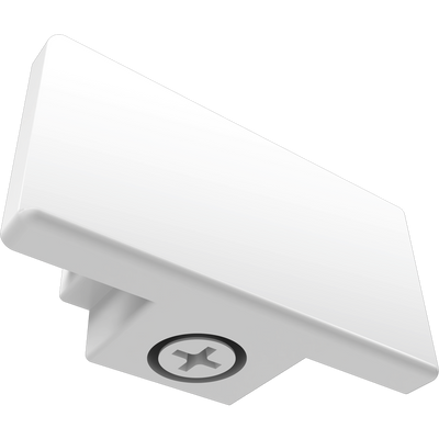 RAB Lighting Track End Cap, White, TK-EC