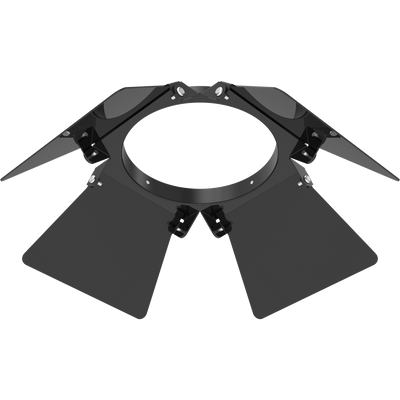 RAB Lighting TRACK22 Track Light Large, Barn Door, Black, TK22LB-BD