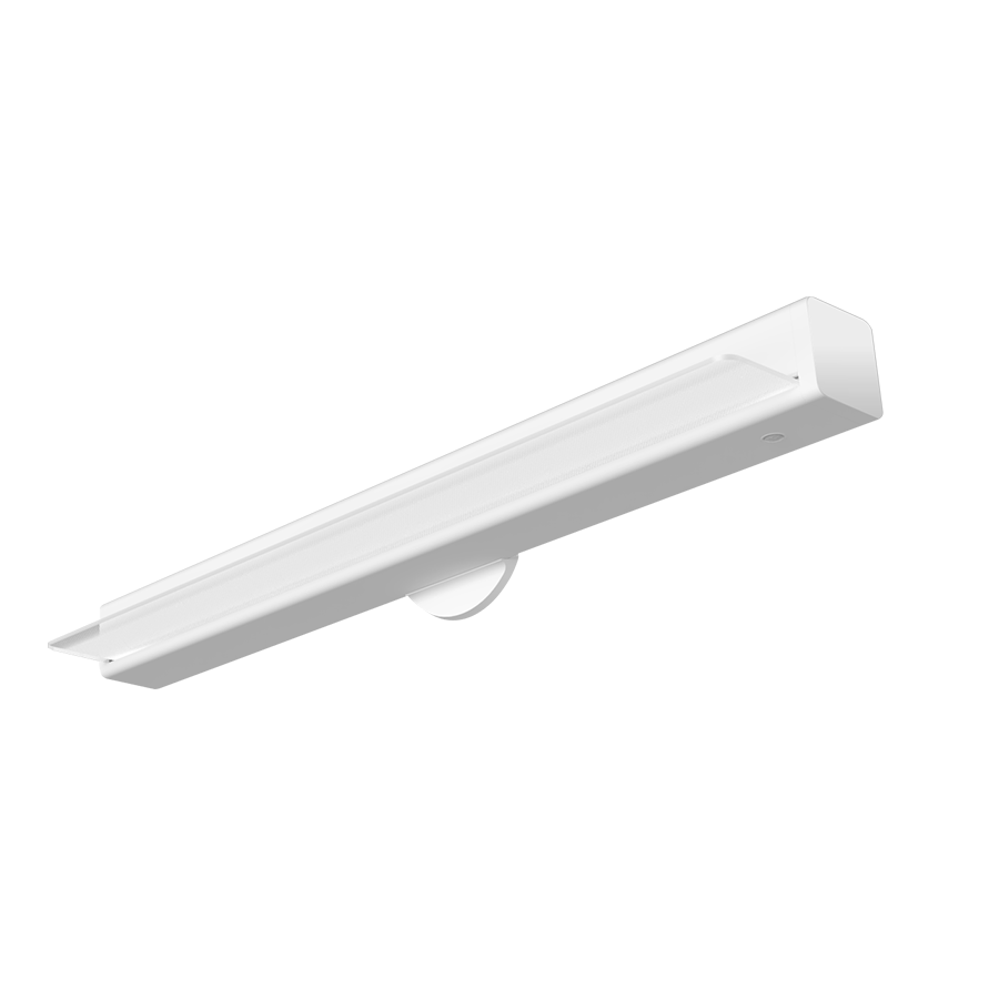 RAB Lighting TOMO 2 FT Wall Mount LED, 6/9/12W, CCT Selectable, PIR Sensor, White, TOMO-2WM/PIR