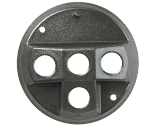 RAB Lighting 4 Hole Polycarbonate 4" Round Cover, Black, C4TB