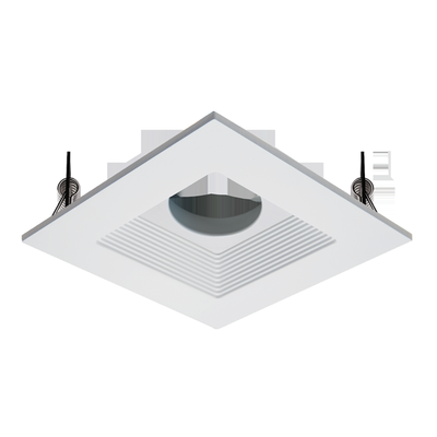 Elco Lighting Pex 4" Canless Square Baffle, White, EKCL4716W