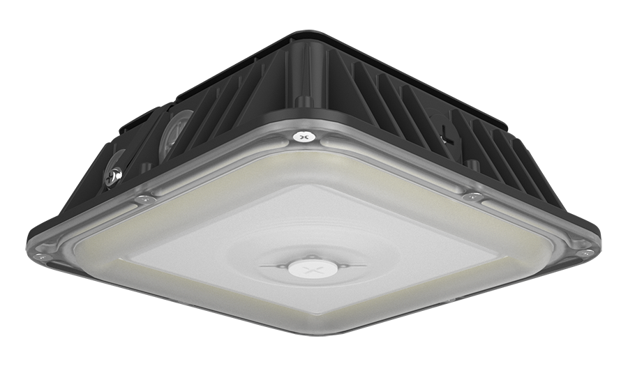 RAB Lighting VAN17 8"x8" LED Field Adjustable Canopy Light, 30 | 25 | 20W, CCT Selectable, Photocell, Battery Backup, 120-277V, Bronze, VAN17-30/E