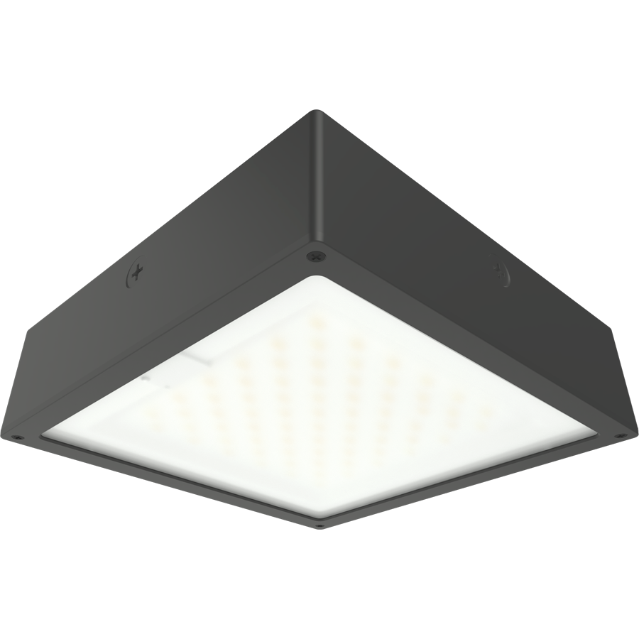 RAB Lighting VAN34 Canopy Light, 30/20/10W, CCT Selectable, Microwave Sensor, Bronze, VAN34-30FFR/MVS