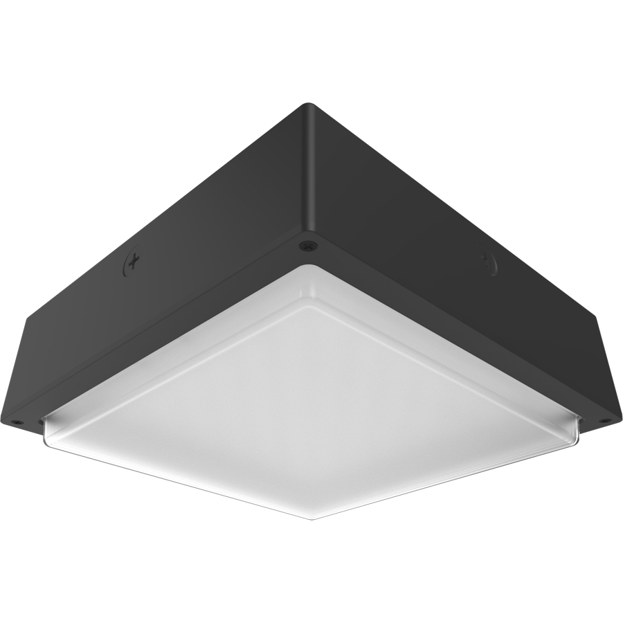 RAB Lighting VAN34 Vandalproof Canopy Light, 30/20/10W, CCT Selectable, 480V, Drop Frosted Lens, Bronze, VAN34-30FR/480