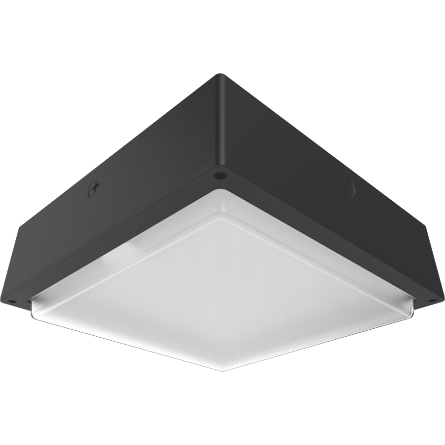 RAB Lighting VAN34 Vandalproof Canopy Light, 30/20/10W, CCT Selectable, Microwave Sensor, Bronze, VAN34-30FR/MVS