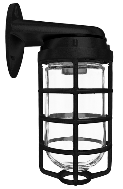 RAB Lighting 150 Watt Max Wall Mount Vaporproof Light, Black, 120V, VBR100DGB