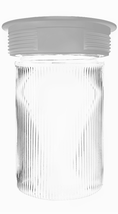 RAB Lighting VC100 Vaporproof Ceiling Fixture, 75W, A19, Perma Globe, Silver, VC100P-S