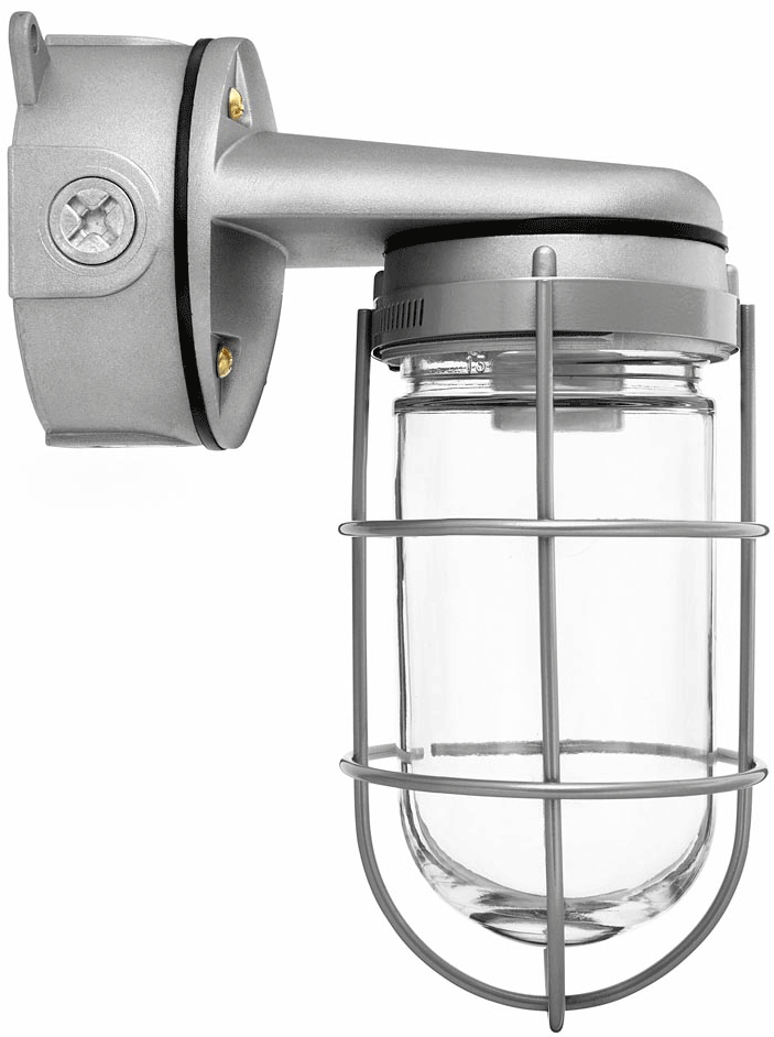RAB Lighting VXBR Vaporproof Wall Bracket, 75W, A21, 4 In. Box, 1/2 In., VXBR100P