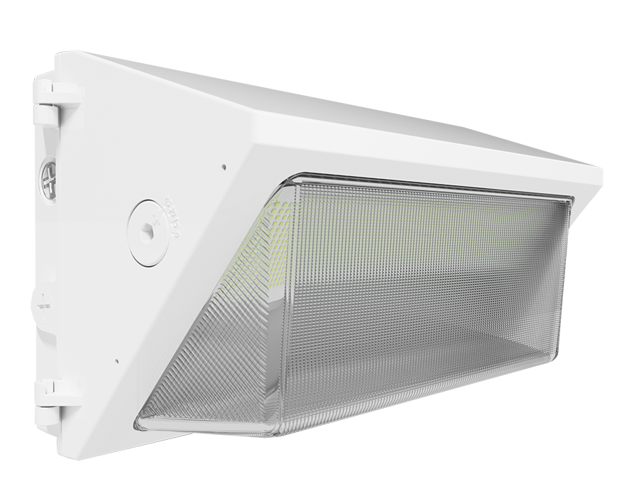 RAB Lighting W22 Large Wall Pack, 150/125/100/75W, CCT Selectable, 480V, Adjustable Throw, White, W22-L-150W/480