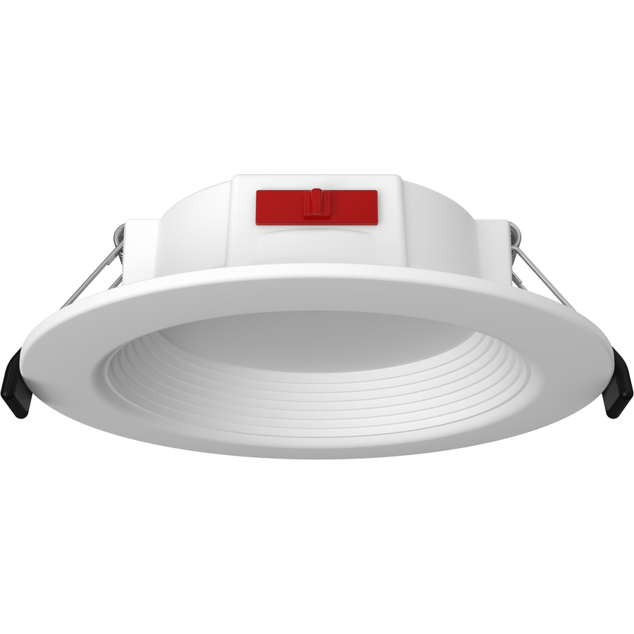 RAB Lighting Wafer34, 4 In., 7W, CCT Selectable, CRI90, TRIAC, Baffle, White, 12-Pack, WFD34-4B/BP