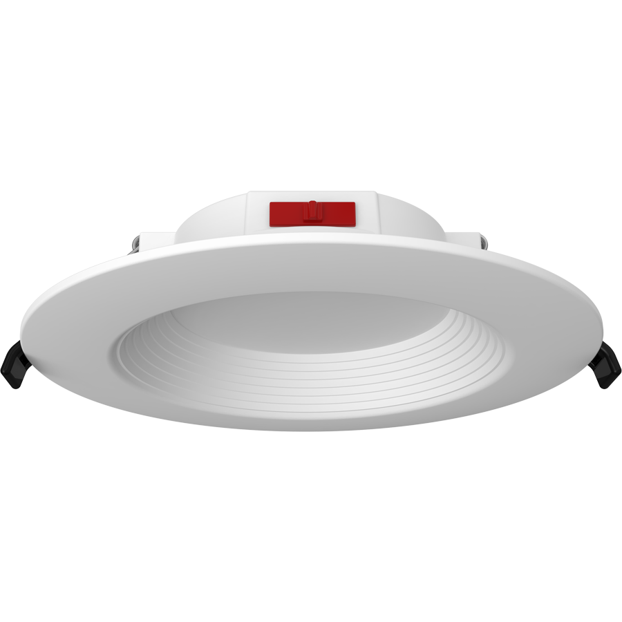 RAB Lighting Wafer34, 6 In., 9.5W, CCT Selectable, CRI90, TRIAC, Baffle, White, 12-Pack, WFD34-6B/BP