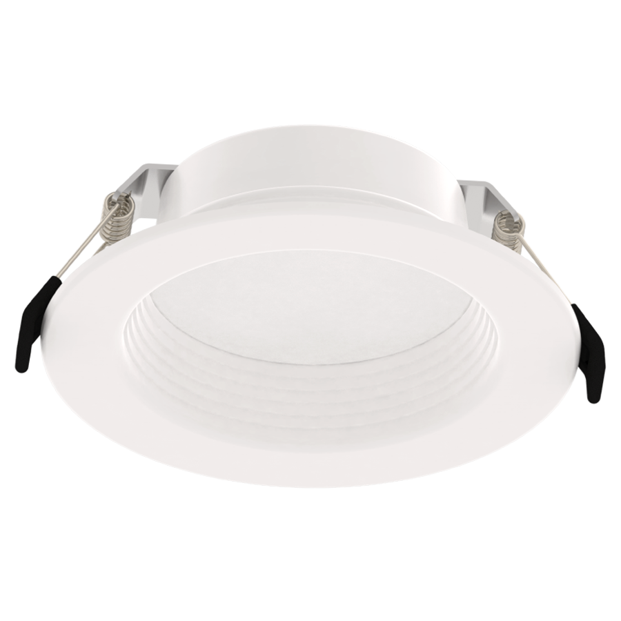 RAB Lighting 4" Deep Regress LED Wafer Downlight, Baffle Reflector, CCT Selectable, 120V, White, WFD4B