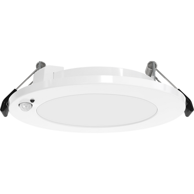 RAB Lighting Wafer, 4 In., 9W, CCT Selectable, CRI90, PIR Motion Sensor, White, WFR-4R/PIR
