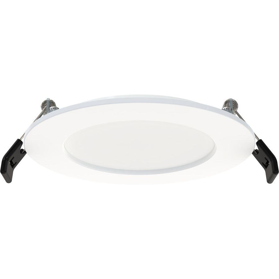 RAB Lighting Wafer34 4 In. Edge-Lit Recessed Downlight, 9W, CRI90, CCT Selectable, TRIAC Dimmable, 12-Pack, WFR34-4/BP