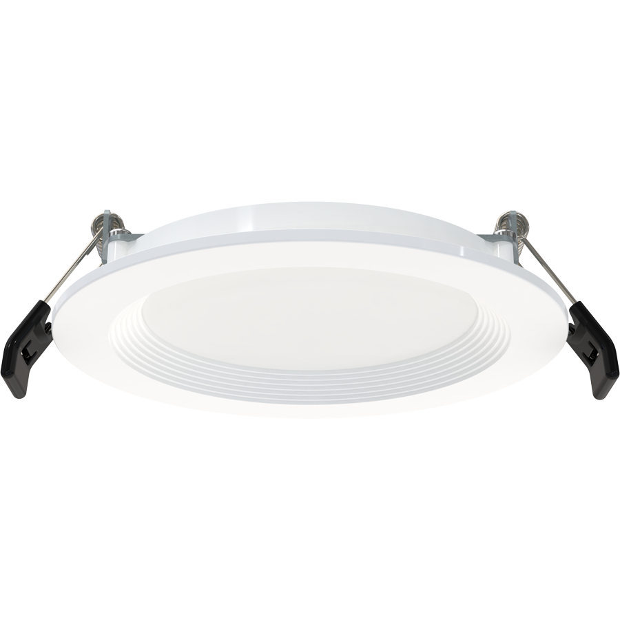 RAB Lighting Wafer34 4 In. Edge-Lit Recessed Downlight, 9W, CRI90, CCT Selectable, TRIAC Dimmable, Baffle, 12-Pack, WFR34-4B/BP