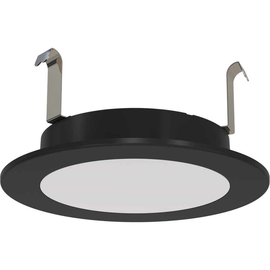 RAB Lighting WAFER34 Retro, 8W, CCT Selectable, CRI90, TRIAC, 4 In., Black, WFRETRO34-4-B