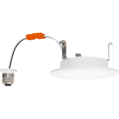 RAB Lighting WAFER34 Retro, 8W, CCT Selectable, CRI90, TRIAC, 4 In., White, WFRETRO34-4