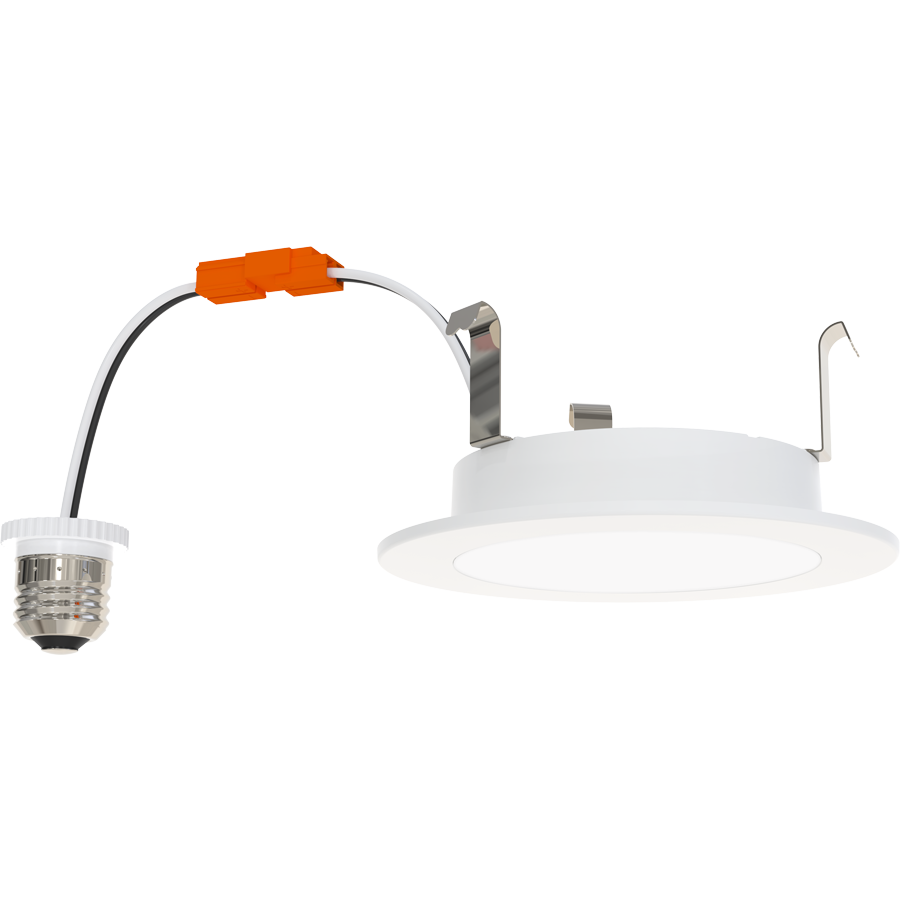 RAB Lighting WAFER34 Retro, 8W, CCT Selectable, CRI90, TRIAC, 4 In., White, WFRETRO34-4