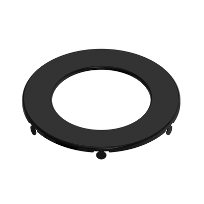 RAB Lighting WAFER 4" Trim Round Smooth, Black, WFRL-TRIM-4R-BS