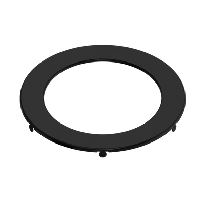 RAB Lighting WAFER 6" Trim Round Smooth, Black, WFRL-TRIM-6R-BS