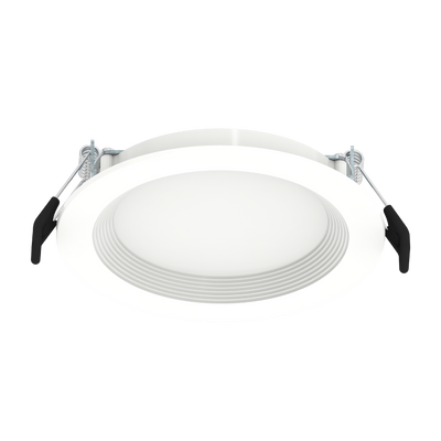 RAB Lighting 4" 10.5 Watt LED Edge-Lit Wafer Downlight, Baffle Trim, CCT Selectable, 120V, WFRL4R10.59FA120WB
