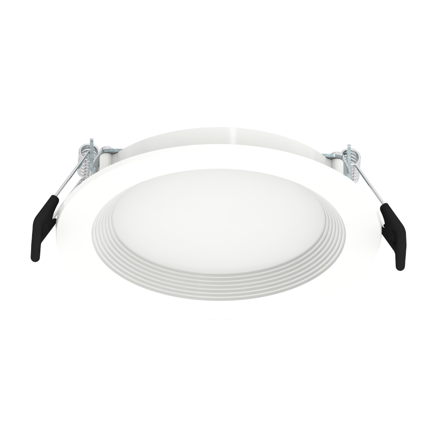 RAB Lighting 4" 10.5 Watt LED Edge-Lit Wafer Downlight, Baffle Trim, CCT Selectable, 120V, WFRL4R10.59FA120WB