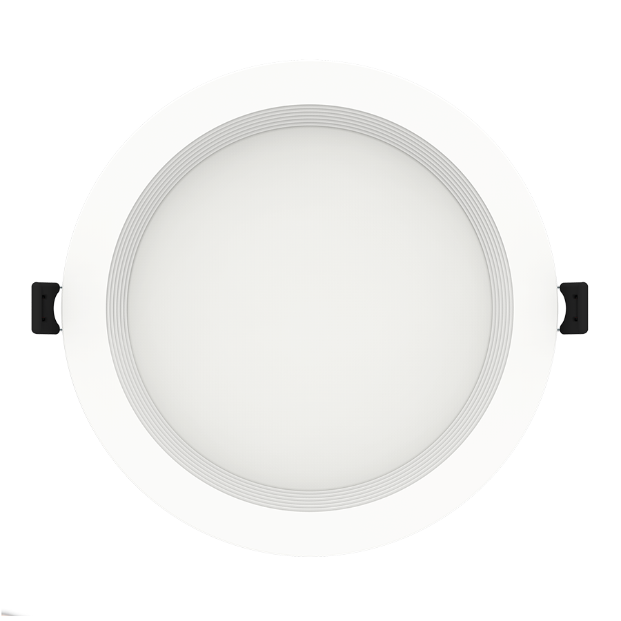 RAB Lighting 6" 13 Watt LED Edge-Lit Wafer Downlight, Baffle Trim, CCT Selectable, 120V, WFRL6R139FA120WB