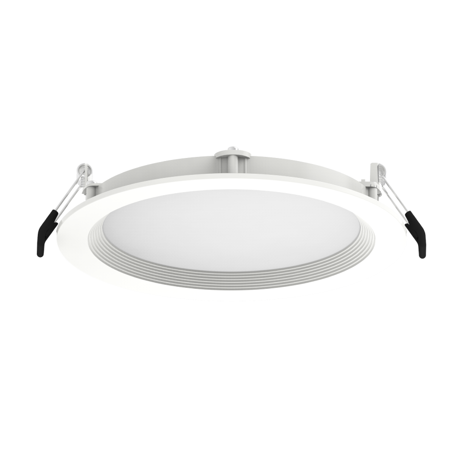 RAB Lighting 6" 13 Watt LED Edge-Lit Wafer Downlight, Baffle Trim, CCT Selectable, 120-277V, WFRL6R139FADWB