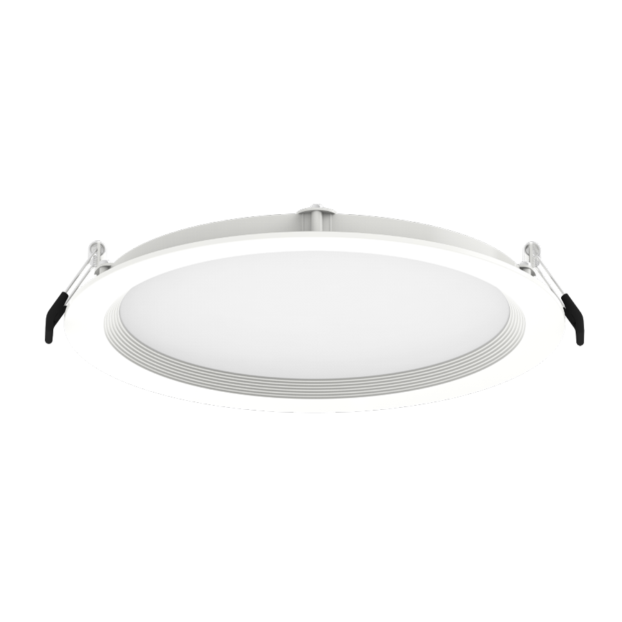 RAB Lighting 8" 23 Watt LED Edge-Lit Wafer Downlight, Baffle Trim, CCT Selectable, 120V, WFRL8R239FA120WB