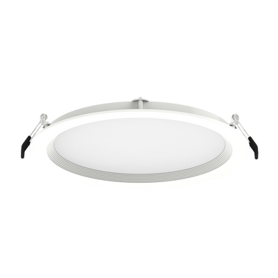 RAB Lighting 8" 23 Watt LED Edge-Lit Wafer Downlight, Baffle Trim, CCT Selectable, 120-277V, WFRL8R239FADWB