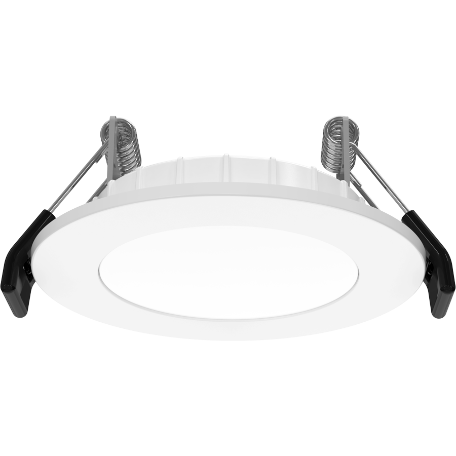 RAB Lighting WFRX Edge-Lit Wafer, 2 In., 10/8/6W, CRI90, CCT Selectable, 120V, TRIAC, Smooth White, WFRX-2