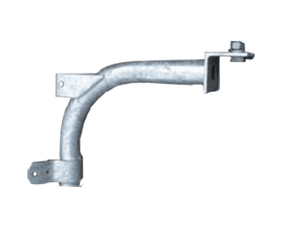 RAB Lighting Curved Bracket For Trunnion Fixtures, Wood Pole Mount, BWC18