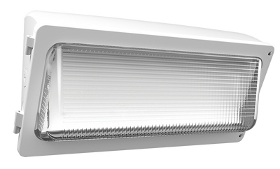 RAB Lighting WPX Field-Adjustable LED Wall Pack, 130 | 100 | 65W, CCT Selectable, Photocell, Battery Backup, 120-277V, White, WPX3W/E