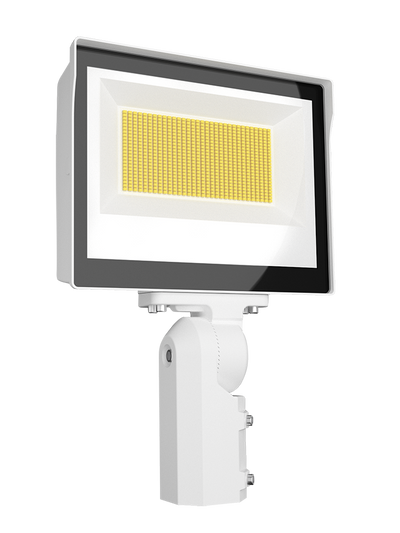 RAB Lighting 140 Watt X17 LED Flood Light, Slipfitter Mount, Photocell, CCT Selectable, 19,158 Lumens, 120-277V, White, X17FA140SFW