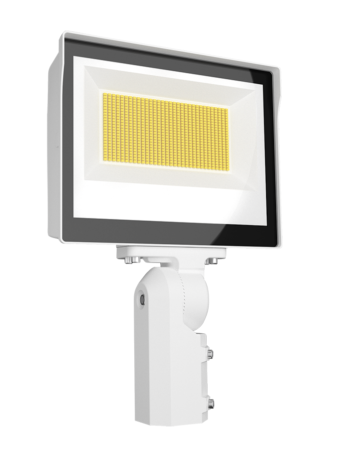 RAB Lighting X17 LED Area Light, 140/100/70W, CCT Selectable, 480V, Slipfitter, White, X17XFU140SFW/480
