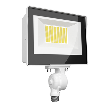 RAB Lighting 15 Watt X17 LED Flood Light, Knuckle Mount, Photocell, CCT Selectable, 2,259 Lumens, 120-277V, White, X17FA15W