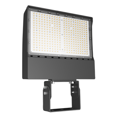 RAB Lighting X17 LED Flood Light, Trunnion Mount, Photocell- CCT Selectable, 13,394 thru 30,618 Lumens, 120-277V, Bronze, X17XFU205T/PCT