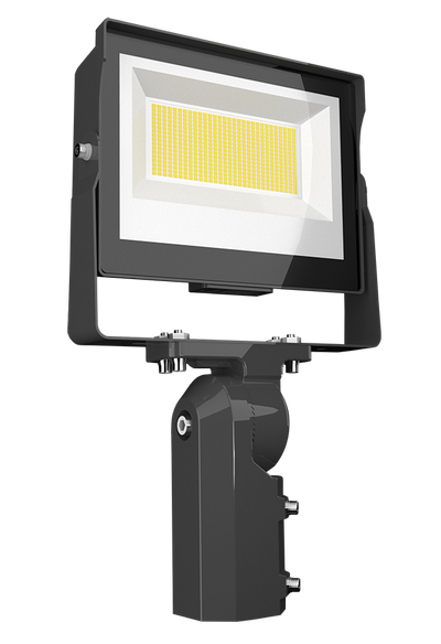 RAB Lighting X17 LED Flood Light, Slipfitter Mount, Photocell, CCT Selectable, 5,356 thru 11,509 Lumens, 120-277V, Bronze, X17XFU80SF