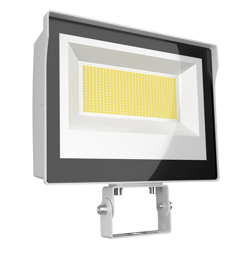 RAB Lighting X17 LED Flood Light, Trunnion Mount, Photocell, CCT Selectable, 3,891 thru 8,372 Lumens, 120-277V, White, X17XFU60TW