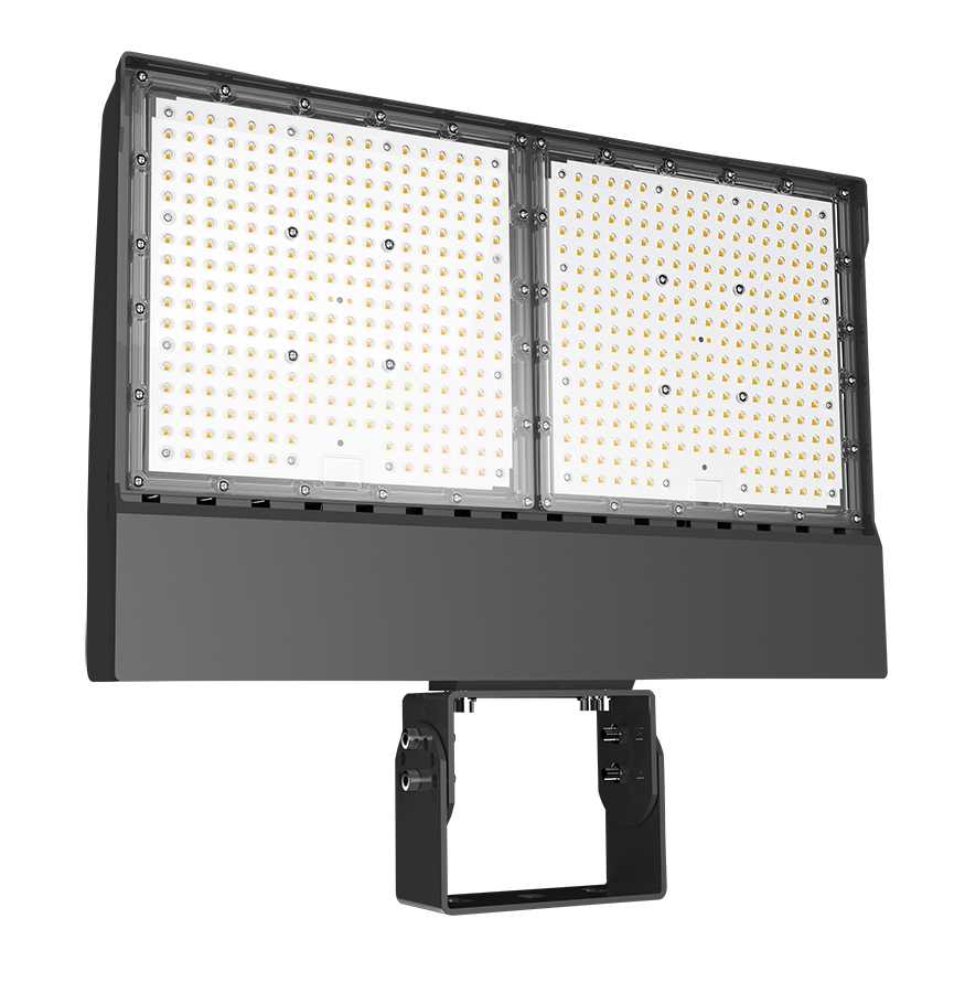 RAB Lighting X17 Power Adjustable, 450/350/250W, 5000K, Trunnion Mount, Photocell, 480V, Bronze, X17PA450T/480/PCT