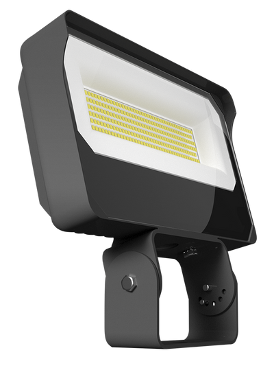 RAB Lighting X34 LED Flood Light, 70 | 80 | 90W, CCT Selectable, 10,313 thru 14,040 Lumens, Trunnion Mount, Photocell, 120-277V, Bronze, X34LT