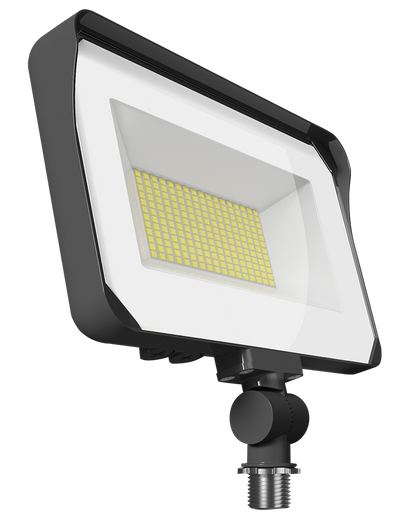 RAB Lighting X34 LED Flood Light, 45 | 55 | 65W, CCT Selectable, 6,346 thru 9,718 Lumens, Knuckle Mount, 120-277V, Bronze, X34M