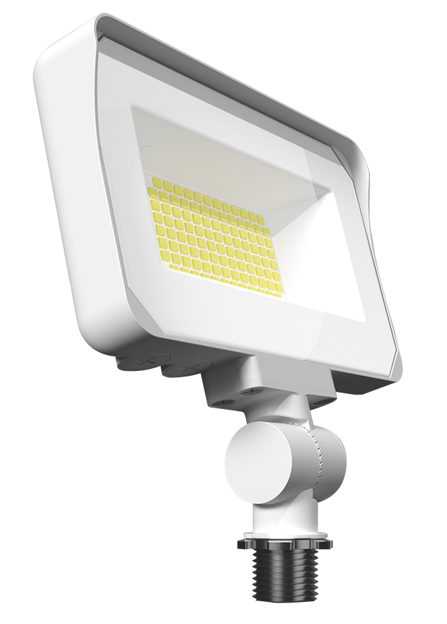 RAB Lighting X34 LED Flood Light, 20 | 25 | 35W, CCT Selectable, 2,685 thru 4,677 Lumens, Knuckle Mount, 120-277V, White, X34SW