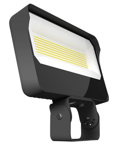 RAB Lighting X34 LED Flood Light, 95 | 110 | 130W, CCT Selectable, 14,615 thru 20,065 Lumens, Trunnion Mount, Photocell, 120-277V, Bronze, X34XLT